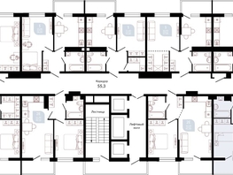 Продается 2-комнатная квартира ЖК Отражение, 2 очередь литера 3, 63.4 м², 9455500 рублей
