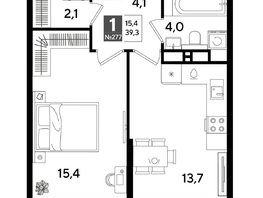 Продается 1-комнатная квартира ЖК DOGMA PARK (Догма парк), литера 17, 38.8 м², 6964600 рублей