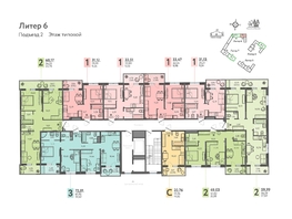 Продается 1-комнатная квартира ЖК Теплые края, литер 6, 33.51  м², 4356300 рублей