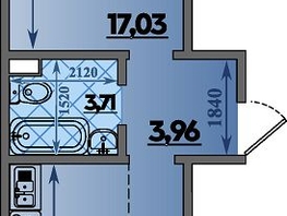 Продается 2-комнатная квартира ЖК Молодежный 2, литера 6, 45.29  м², 6019041 рублей