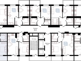 Продается 2-комнатная квартира ЖК Отражение, 2 очередь литера 3, 68.7  м², 9774310 рублей