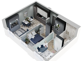 Продается 2-комнатная квартира ЖК Зеленая территория, литера 1.2, 54.5  м&sup2;, 7521000 рублей