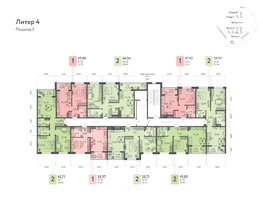 Продается 1-комнатная квартира ЖК Клубный квартал «Друзья», лит 4, 36.9 м², 5387400 рублей