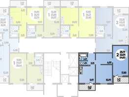 Продается 2-комнатная квартира ЖК Горгиппия, литера 13, 54.83 м², 8890000 рублей
