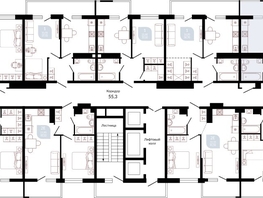 Продается 2-комнатная квартира ЖК Отражение, 1 очередь литера 2, 59  м², 8673000 рублей