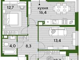 Продается 3-комнатная квартира ЖК DOGMA PARK (Догма парк), литера 10, 68.9  м², 9852700 рублей