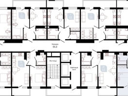 Продается 2-комнатная квартира ЖК Отражение, 2 очередь литера 3, 63.7  м², 7779700 рублей