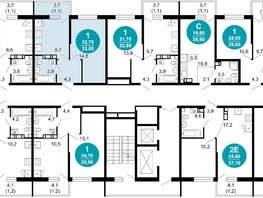 Продается 1-комнатная квартира ЖК Флора, 4 этап, 33.8  м², 15430280 рублей