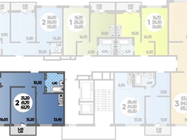 Продается 2-комнатная квартира ЖК Парк у дома, литера 8.3, 62.7  м², 11311080 рублей