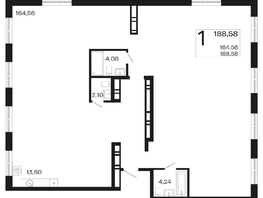 Продается 1-комнатная квартира ЖК Патрики, литер 5.1, 188.58  м&sup2;, 64701798 рублей