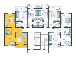 Продается 2-комнатная квартира ЖК Горный квартал, литера 3, 61.2  м², 18084600 рублей
