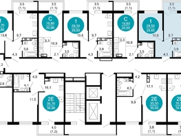 Продается 1-комнатная квартира ЖК Флора, 4 этап, 29.6  м², 12042580 рублей