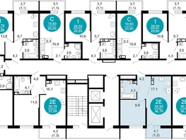 Продается 1-комнатная квартира ЖК Флора, 4 этап, 36.7  м², 12319020 рублей