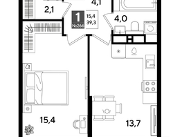 Продается 1-комнатная квартира ЖК DOGMA PARK (Догма парк), литера 17, 38.8  м², 7096520 рублей