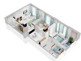 Продается 3-комнатная квартира ЖК Зеленая территория, литера 1.1, 65.65  м², 10040588 рублей