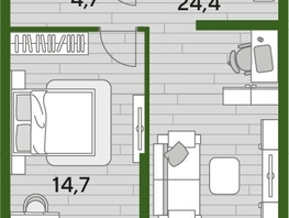 Продается 1-комнатная квартира ЖК DOGMA PARK (Догма парк), литера 1, 47.5 м², 7718750 рублей