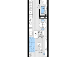 Продается Студия ЖК Резиденция морей, корпус В, 29.22  м², 6925140 рублей