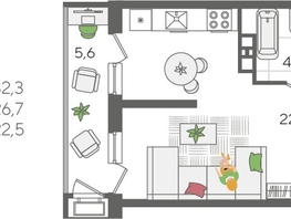 Продается Студия ЖК Рекорд 2, литера 3, 32.3  м², 8171900 рублей