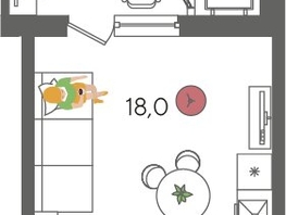 Продается Студия ЖК Рекорд 2, литера 5, 29.2  м², 6952520 рублей