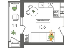 Продается Студия ЖК Рекорд 2, литера 5, 24.7  м², 6570200 рублей
