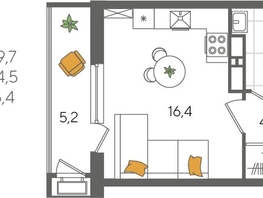 Продается Студия ЖК Рекорд 2, литера 5, 29.7  м², 6679530 рублей
