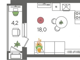 Продается Студия ЖК Рекорд 2, литера 6, 29  м², 6580100 рублей