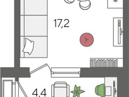 Продается Студия ЖК Рекорд 2, литера 1, 28.4  м², 7037520 рублей