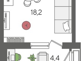 Продается Студия ЖК Рекорд 2, литера 1, 29.8  м², 7119220 рублей