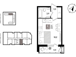 Продается Студия ЖК Рекорд 2, литера 1, 29.8  м&sup2;, 8382740 рублей