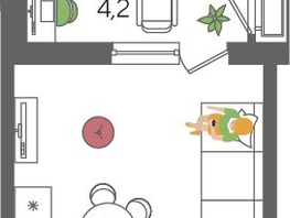 Продается Студия ЖК Рекорд 2, литера 1, 29  м², 7055700 рублей