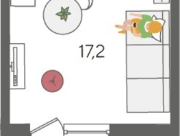 Продается Студия ЖК Рекорд 2, литера 2, 27.6  м², 7057320 рублей