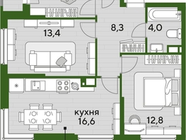 Продается 3-комнатная квартира ЖК DOGMA PARK (Догма парк), литера 18, 69.7  м², 10266810 рублей