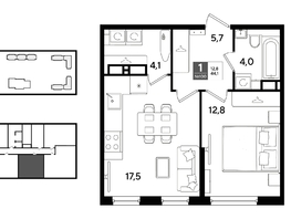 Продается 1-комнатная квартира ЖК DOGMA PARK (Догма парк), литера 22, 44.1  м&sup2;, 7977690 рублей