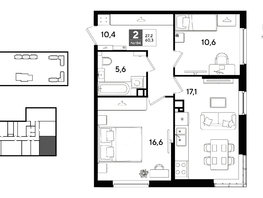 Продается 2-комнатная квартира ЖК DOGMA PARK (Догма парк), литера 22, 60.4  м&sup2;, 9410320 рублей