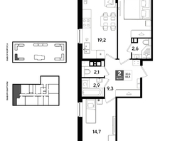 Продается 2-комнатная квартира ЖК DOGMA PARK (Догма парк), литера 22, 66.4  м&sup2;, 10351760 рублей