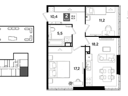 Продается 2-комнатная квартира ЖК DOGMA PARK (Догма парк), литера 22, 62.5  м&sup2;, 9906250 рублей