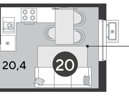 Продается Студия ЖК Парк Победы 2, литера 6, 24  м², 4896000 рублей