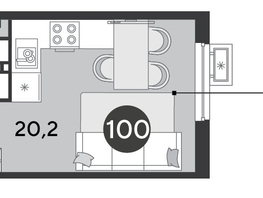 Продается Студия ЖК Парк Победы 2, литера 6, 23.7  м&sup2;, 5256660 рублей