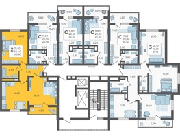 Продается 2-комнатная квартира ЖК Горный квартал, литера 4, 60.4  м&sup2;, 19056200 рублей