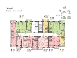 Продается 2-комнатная квартира ЖК Теплые края, литер 7, 56.1  м&sup2;, 7629600 рублей