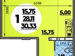 Продается Студия ЖК Восточный, литера 42, 30.33  м&sup2;, 4719824 рублей