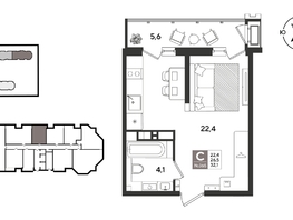 Продается Студия ЖК Рекорд 2, литера 3, 31.6  м&sup2;, 9382040 рублей
