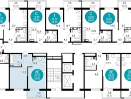 Продается 1-комнатная квартира ЖК Флора, 4 этап, 37.1  м&sup2;, 13095651 рублей