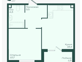 Продается 1-комнатная квартира ЖК Ботаника, литер 1.1, 40.8  м&sup2;, 6472920 рублей