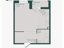 Продается Студия ЖК Ботаника, литер 1.1, 29.2  м&sup2;, 5099780 рублей