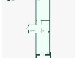 Продается 1-комнатная квартира ЖК Ботаника, литер 1.1, 43.8  м&sup2;, 6902880 рублей