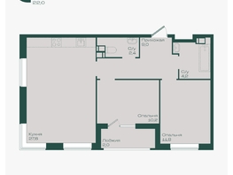 Продается 2-комнатная квартира ЖК Ботаника, литер 1.2, 67.2  м&sup2;, 9448320 рублей
