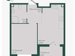Продается 1-комнатная квартира ЖК Ботаника, литер 1.2, 35  м&sup2;, 5726000 рублей