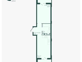 Продается 1-комнатная квартира ЖК Ботаника, литер 1.2, 38.6  м&sup2;, 6083360 рублей