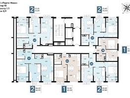 Продается 1-комнатная квартира ЖК Порто-Ново, литера 6, 43  м&sup2;, 9012800 рублей